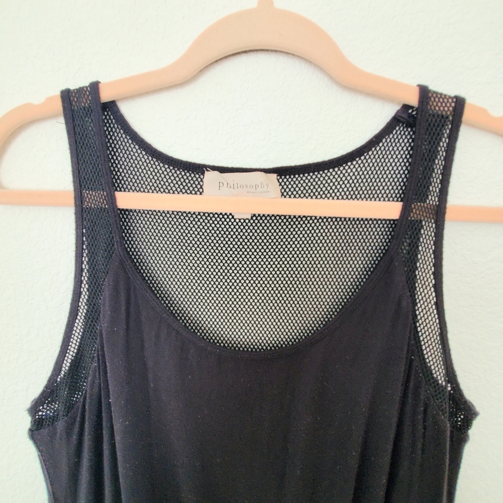 PHILOSOPHY Black Mesh Dress